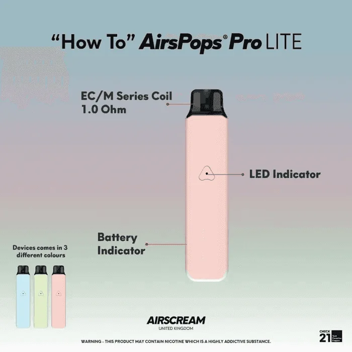 AIRSCREAM AIRSPOPS PRO LITE 氣泡電子煙主機官網